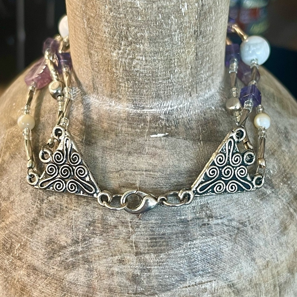 Natural amethyst stone bracelet - Picture 4 of 4